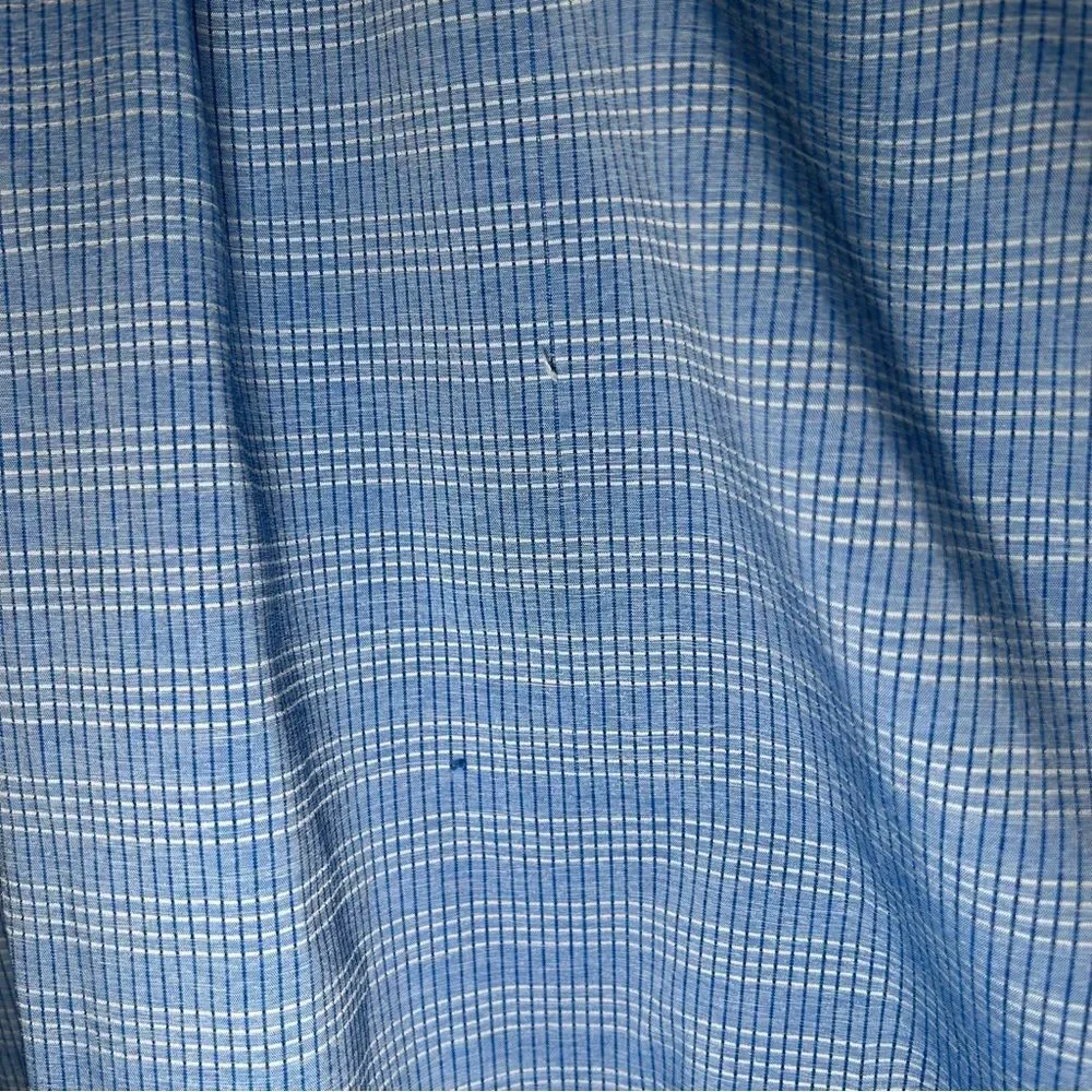 prAna Cayman Blue Short Sleeve Button Down Outdoor Shirt Pockets Mens Size Large